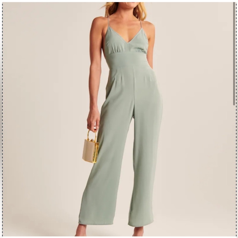 Abercrombie Sage Green Jumpsuit
